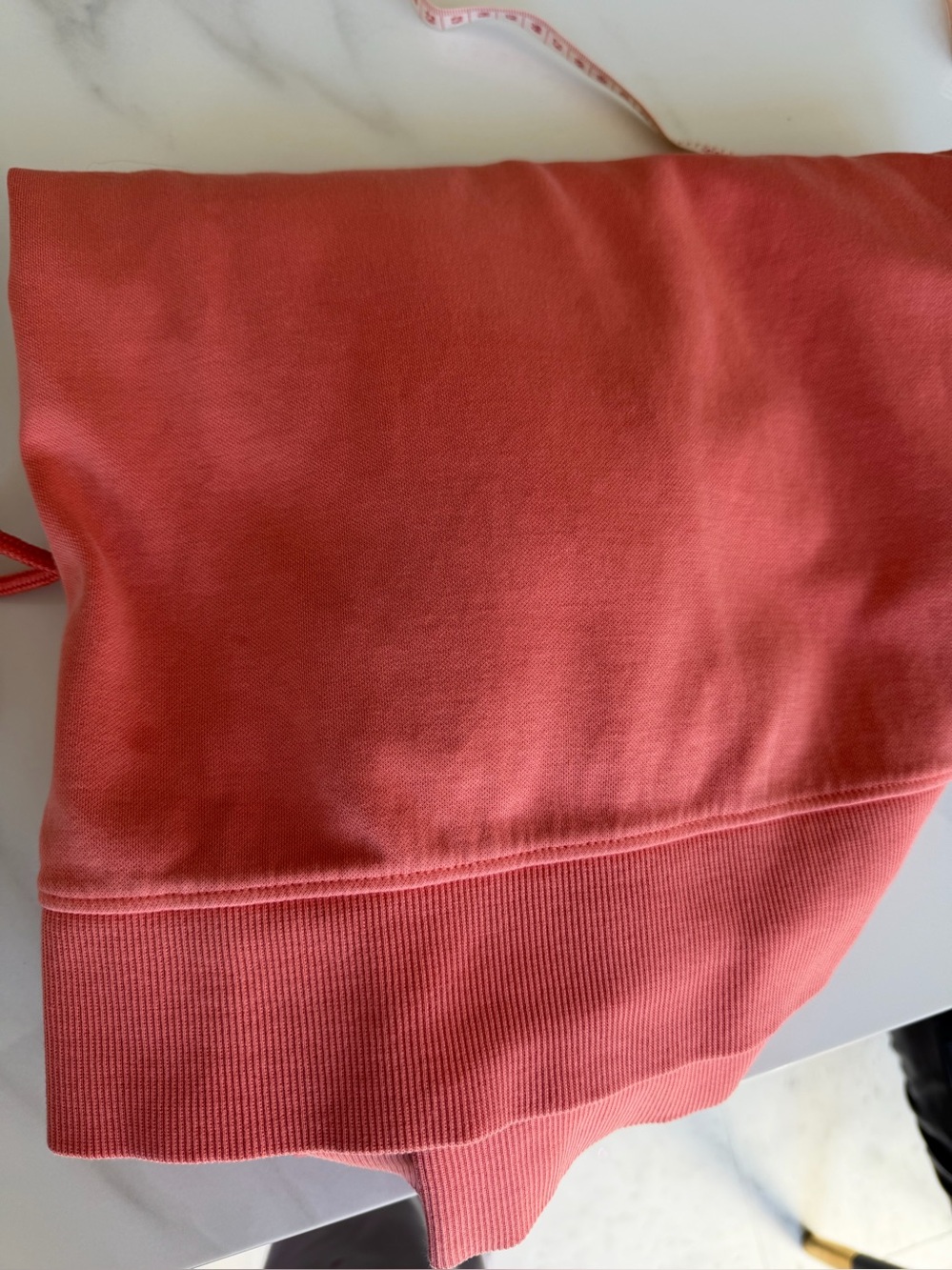 Athleta Women’s Large Coral Hoodie Pullover V Neck Relaxed Athleisure Sweatshirt - Picture 7 of 7